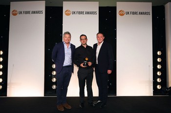 Winners on stage at the UK Fibre Awards 2024